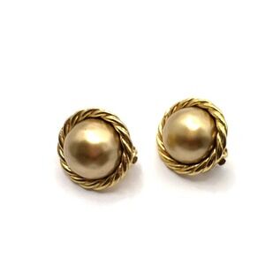 Vintage 80s Clip-On Earrings Carol lee  Clip Ons faux pearl